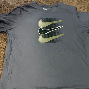 Nike Charcoal Tee with Graphic Swoosh